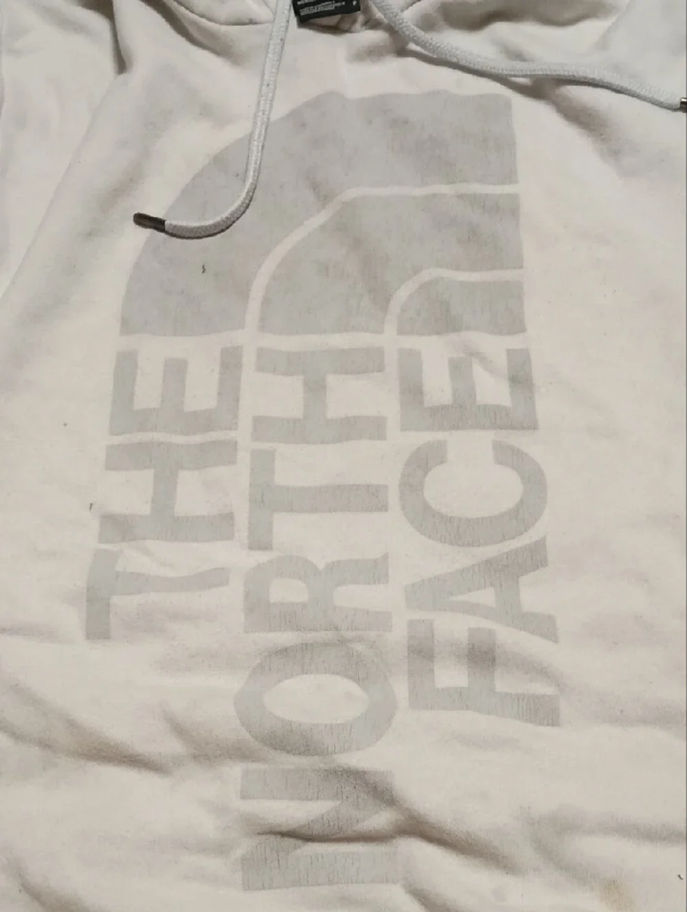 The North Face Cream/Light Gray Logo Hoodie